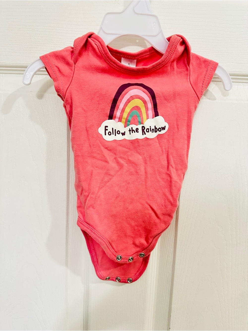 Coral Rainbow Graphic Baby One-Piece Bodysuit